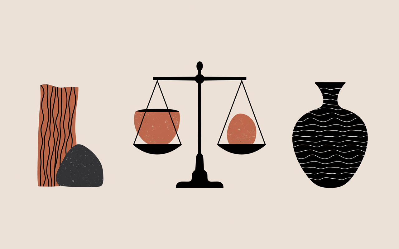 illustration maison aimable matériaux naturels artisanaux équilibre beauté éthique