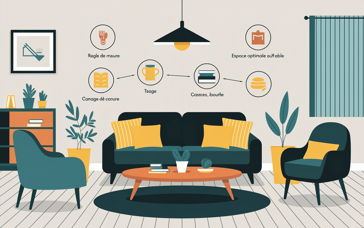 illustration criteres choix table basse design salon