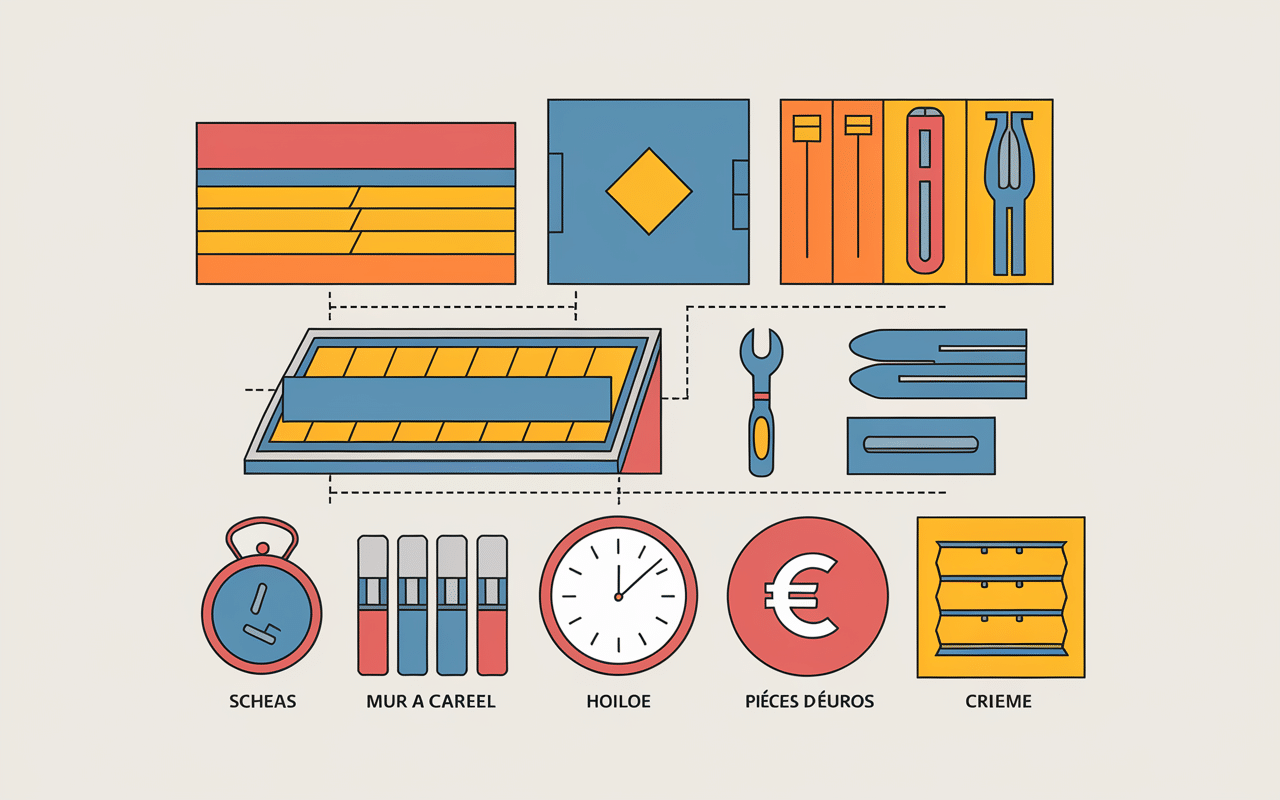 Diagramme facteurs dépose carrelage prix m2
