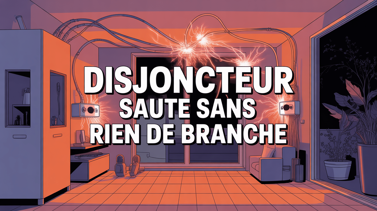 Tableau électrique moderne avec disjoncteurs et voyants rouges pour disjoncteur saute sans rien de branché