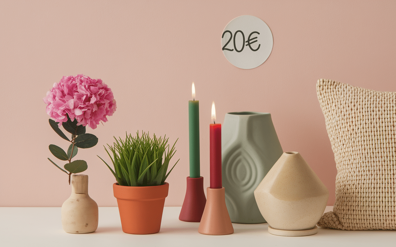 collection d'objets décoratifs abordables pour cadeau crémaillère
