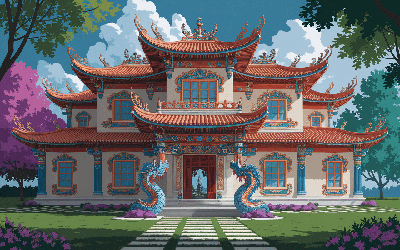 maison robert tatin blog demeure avec sculptures dragon entrée