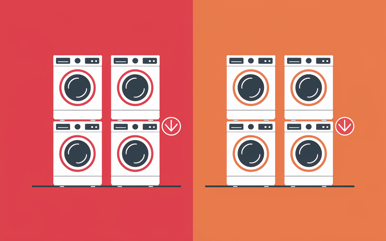 Tableau avec marques de lave linge a eviter croix rouges et taux de panne