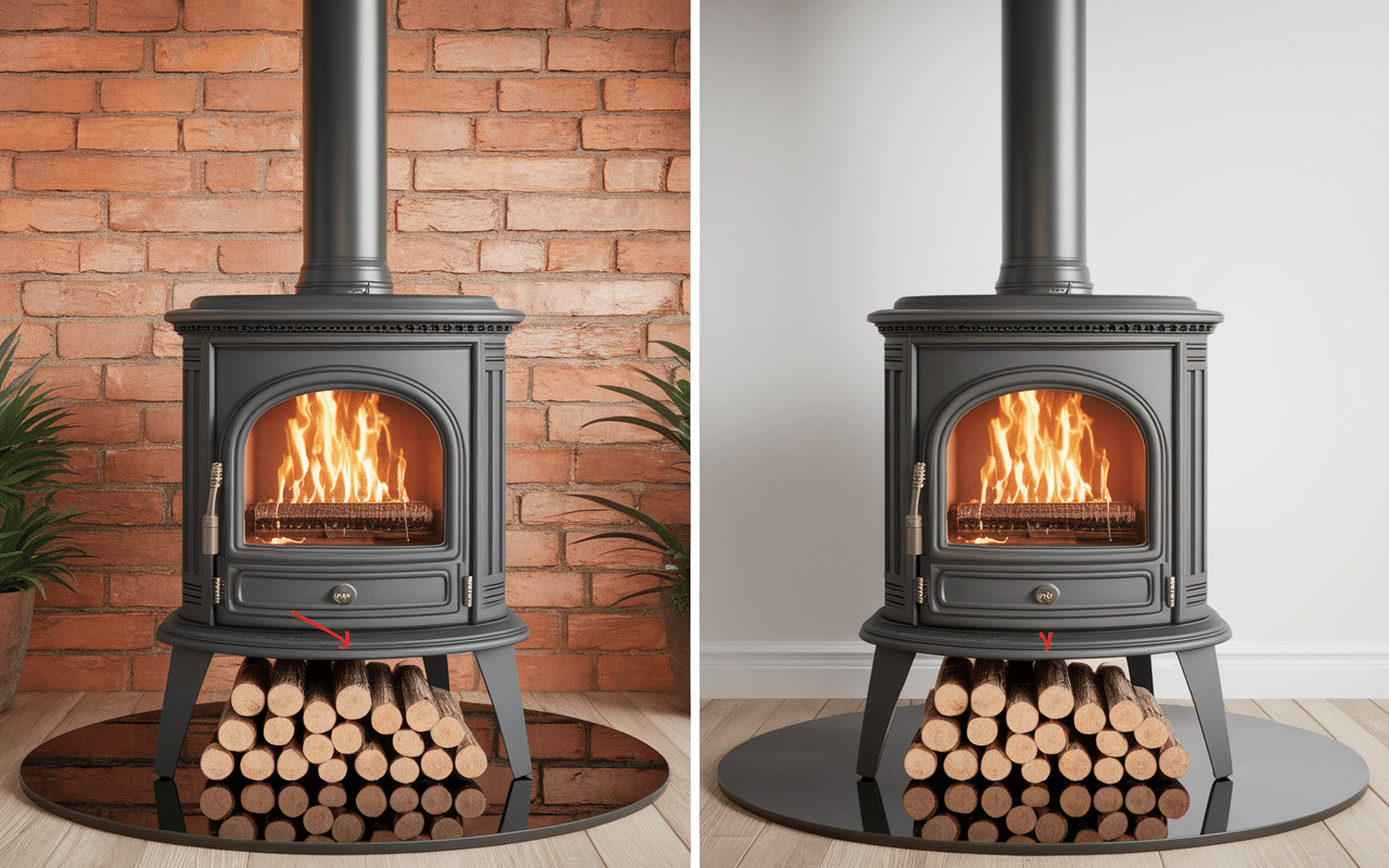 Comparaison visuelle poêles à bois mauvaise qualité vs bonne qualité