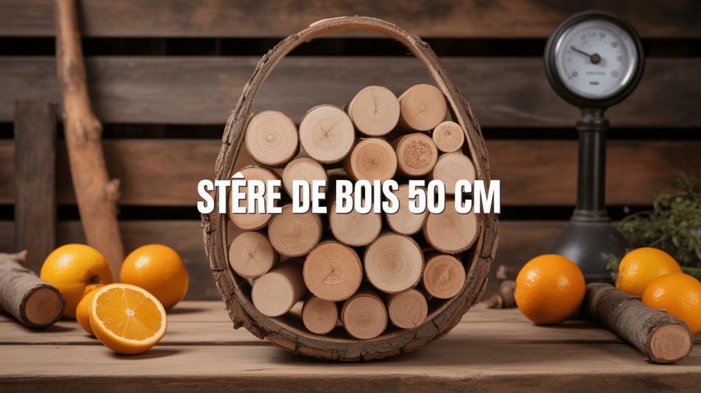 Tas de buches de bois de 50 cm pour chauffage