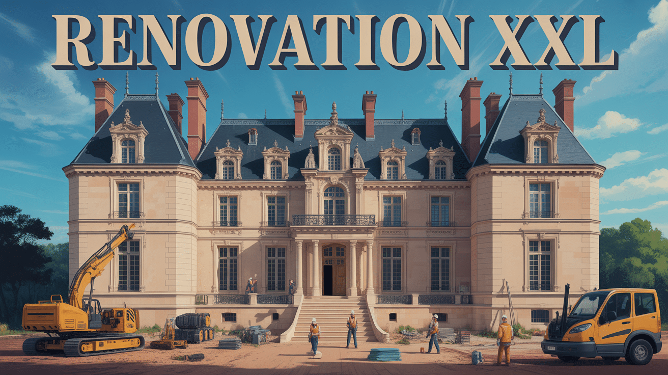 Rénovation xxl que sont-ils devenus en 2024 château historique en rénovation avec échafaudages