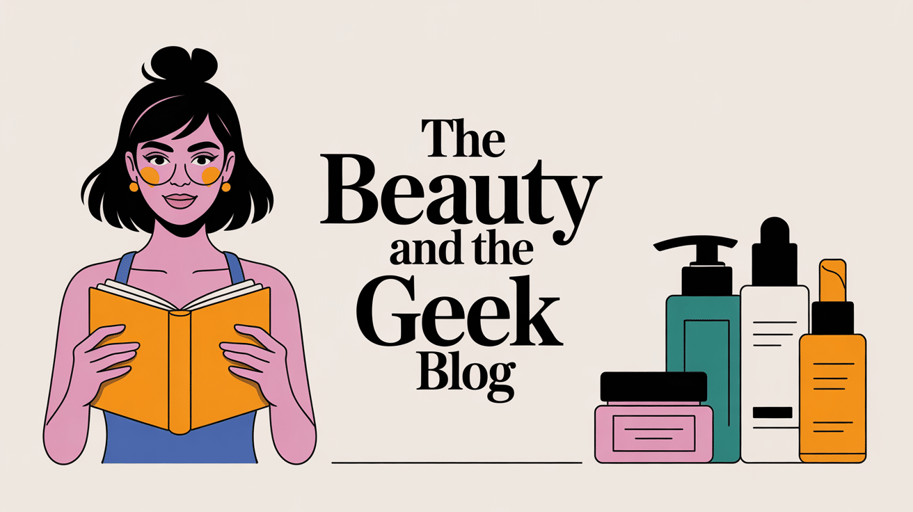 The Beauty and the Geek Blog femme stylisée livre et produits beauté