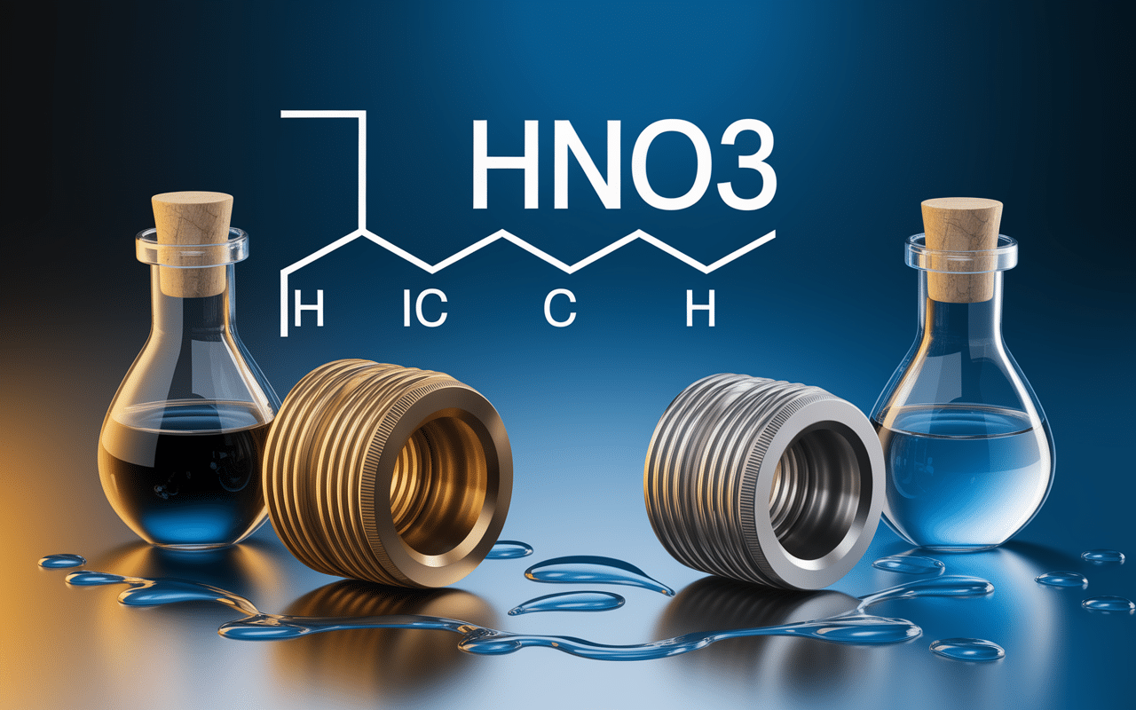 Formule HNO3 nettoyage métal avant après