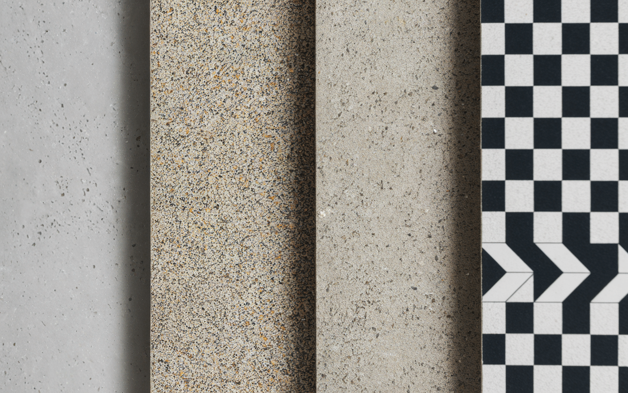 Échantillons textures béton Bton