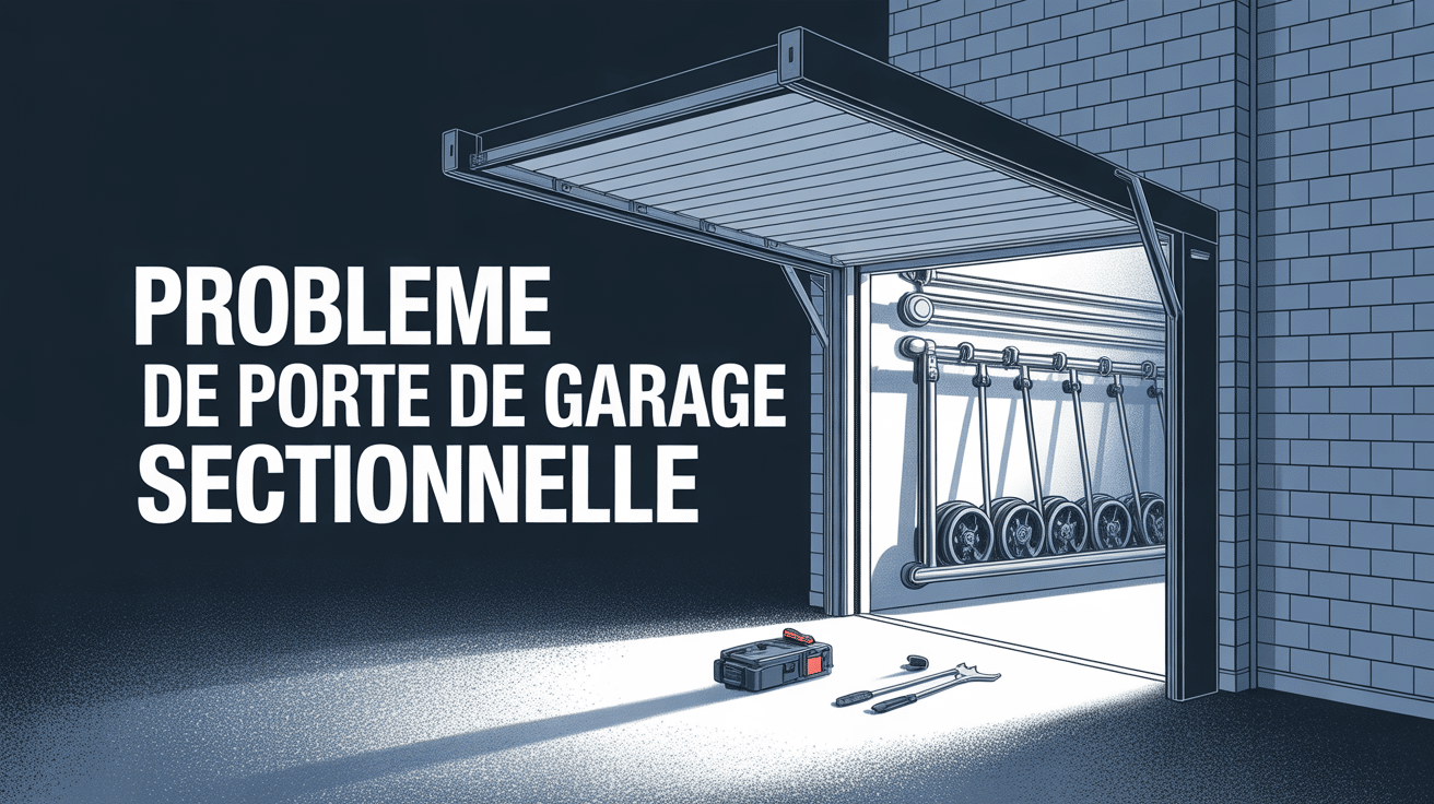 Illustration problème porte de garage sectionnelle