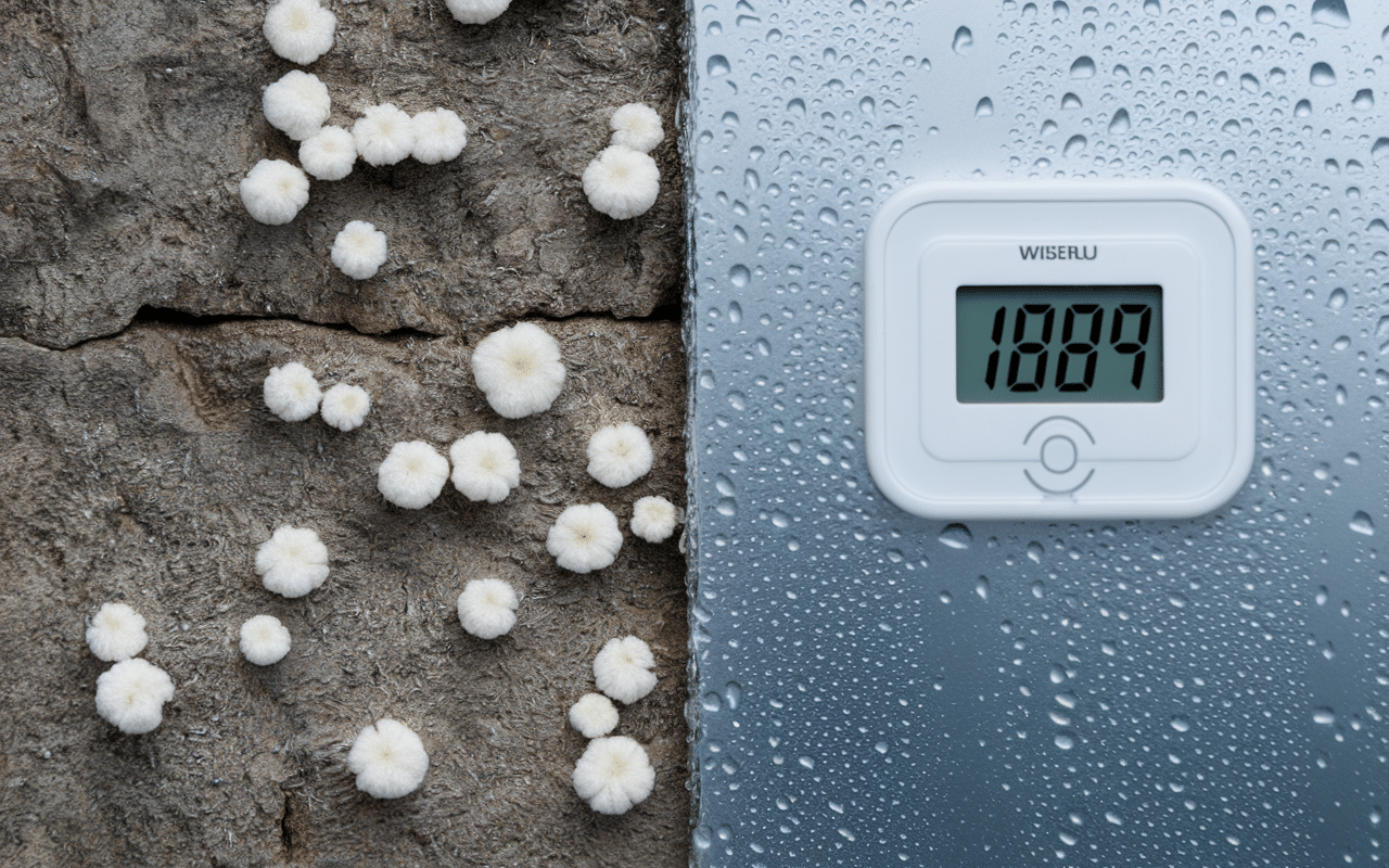 Mur enduit fissuré humidité